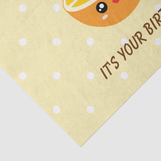 オレンジうれしいかわいいあなたの誕生日かわいい 薄葉紙 (詳細)