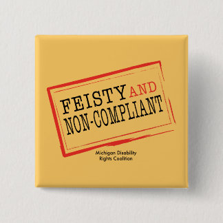 オレンジおこりっぽいボタン 缶バッジ