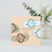 オレンジおもしろいの双安定回路の結婚式の保存日付 セーブザデート (スタンド正面)