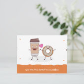 オレンジおもしろいイラストレーションラブ ポストカード (スタンド正面)