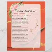 オレンジおもしろいブライダルシャワーアイスブレーカー💕 5ワードゲーム (裏面)