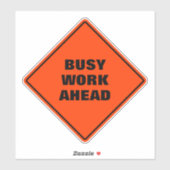 オレンジおもしろい色の忙し前部前部道路標識 シール (シート)