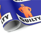 オレンジおもしろい色の罪のトランプ ラッピングペーパー (ロールコーナー)