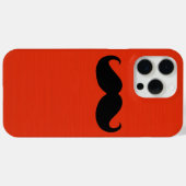 オレンジおもしろい色の背景に黒い口ひげ Case-Mate iPhoneケース (裏面 (横))