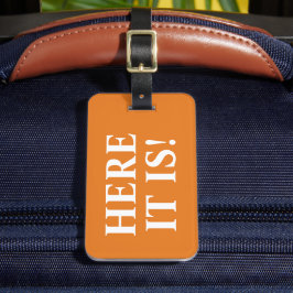 オレンジおもしろい色 ラゲッジタグ