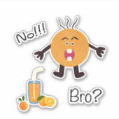 オレンジおもしろい シール (正面)