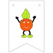 オレンジおもしろい バンティングフラッグ (第1の旗)