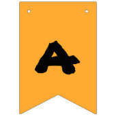 オレンジおもしろい バンティングフラッグ (第3の旗)