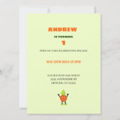 オレンジおもしろい 招待状 (裏面)