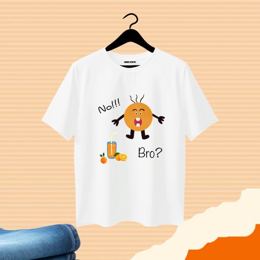 オレンジおもしろい Tシャツ