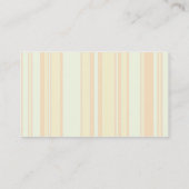 オレンジおよびクリームのストライプな名刺 名刺 (裏面)