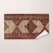 オレンジおよびクリームの東洋のカーペットのデザイン バスタオルセット (ハンドタオル)