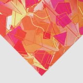 オレンジおよびショッキングピンクの抽象芸術 薄葉紙 (詳細)