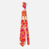 オレンジおよびショッキングピンク、Kadinskyは抽象芸術をインスパイア ネクタイ (正面)