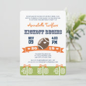 オレンジおよび海軍フットボールの誕生会の招待 招待状 (スタンド正面)