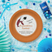 オレンジおよび白いのケージャンのCrawfishの卒業 ペーパープレート (パーティー)