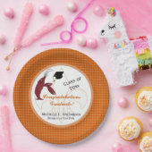 オレンジおよび白いのケージャンのCrawfishの卒業 ペーパープレート (パーティー)