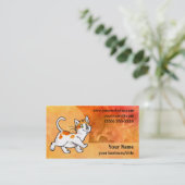 オレンジおよび白い猫の名刺-火のように激しくオレンジ 名刺 (スタンド正面)