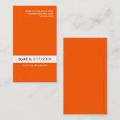 オレンジおよび白くモダンできれいな名刺 名刺 (正面/裏面)