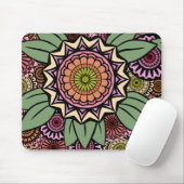 オレンジおよび緑のDecoのFandango マウスパッド (マウス)