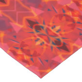 オレンジおよび赤いヴィンテージの抽象芸術パターン テーブルクロス (アングル)