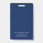 オレンジおよび青によって層にされる幾何学的な写真 バッジ (裏面)