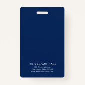 オレンジおよび青によって層にされる幾何学的な写真 バッジ (裏面)