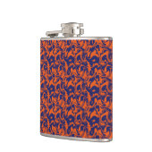 オレンジおよび青の抽象芸術 フラスク (左)