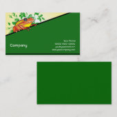 オレンジおよび黄色のカエル 名刺 (正面/裏面)