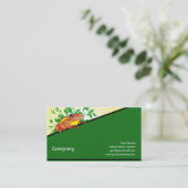 オレンジおよび黄色のカエル 名刺 (スタンド正面)