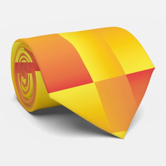 オレンジおよび黄色の抽象的なネクタイ ネクタイ (ロール)