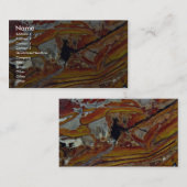 オレンジおよび黄色の碧玉の写真 名刺 (正面/裏面)