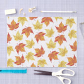 オレンジおよび黄色の紅葉 薄葉紙 (クラフト)