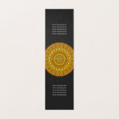 オレンジおよび黄色の調子の花の華美な曼荼羅 名刺 (内部フラット)