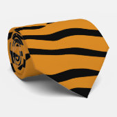オレンジおよび黒いトラは縞で飾ります ネクタイ (ロール)