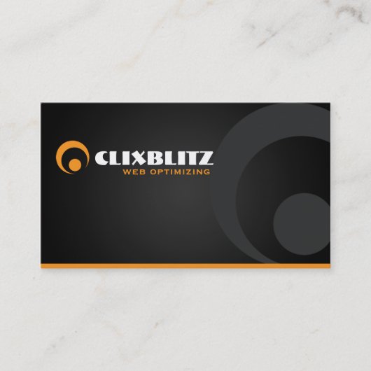 オレンジおよび黒いロゴ 名刺 (正面)