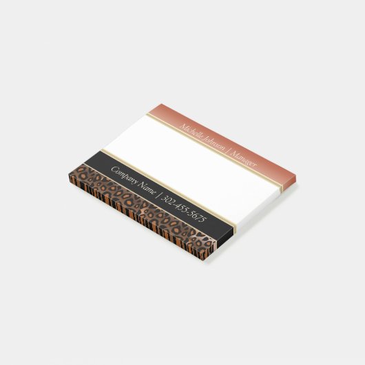 オレンジおよび黒い燃えるエレガントジャガーのプリント ポストイット (アングル)