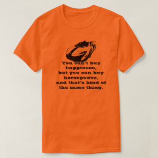 オレンジおよび黒によってすごい車の買物の幸福 Tシャツ