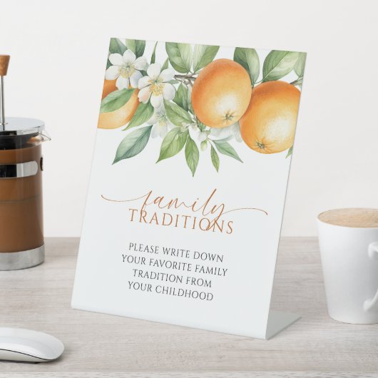 オレンジお気に入りのフローラ家族の伝統ゲーム 台座サイン (インサイチュ)