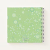 オレンジお洒落とグリーンの明るい魚の芸術 ノートブック (裏面)