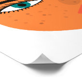 オレンジお洒落アート ポスター (角)