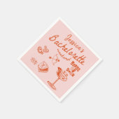 オレンジお洒落カクテルバチェロレッテ スタンダードカクテルナプキン (角)