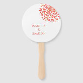 オレンジお洒落色の赤 ハンドファン (正面)