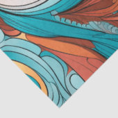 オレンジお洒落色 |ボンディブルー |旋回されたデコページ 薄葉紙 (詳細)