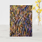 オレンジかび菌を持つカーニバルのガラス草 カード (黄色い花)