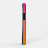 オレンジからピンクグラデーションブルーのボートいかり Case-Mate iPhoneケース (裏面/右)