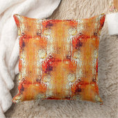 オレンジからベージュに、曲げたガラスを打ち返した クッション (ブランケット)