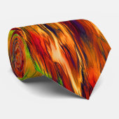 オレンジから赤まで光沢があり、少し緑 ネクタイ (ロール)