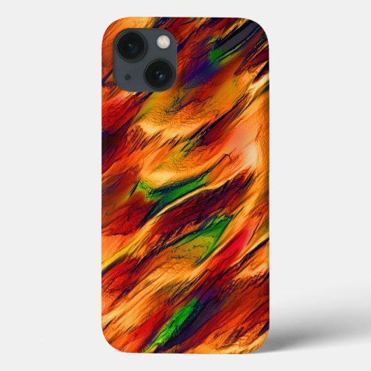 オレンジから赤まで光沢があり、少し緑 Case-Mate iPhoneケース (裏面)