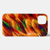 オレンジから赤まで光沢があり、少し緑 Case-Mate iPhoneケース (裏面 (横))